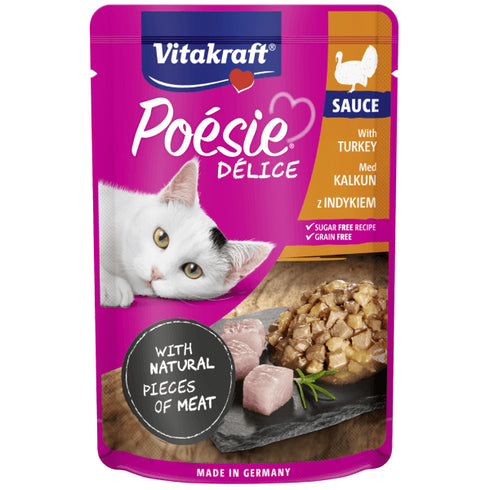 Hrana umeda pentru pisici Vitakraft Poesie Piept de curcan in sos 85g